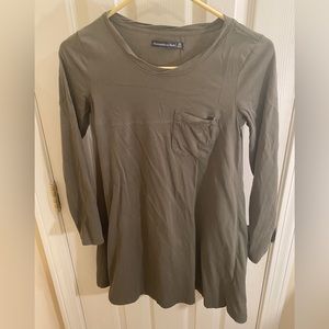 Abercrombie Long sleeve T-Shirt Dress green xs extra small